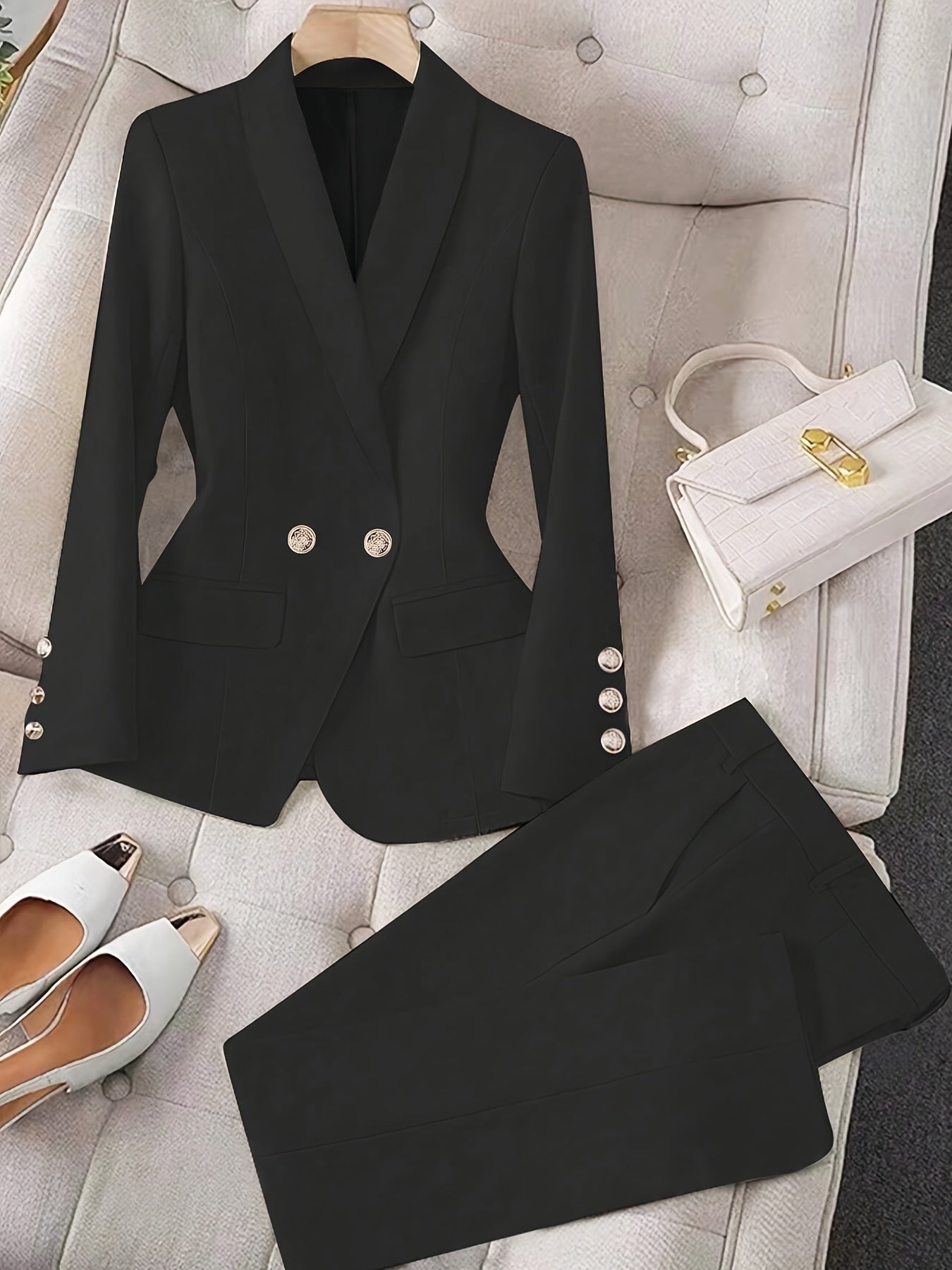 Timeless Ladies 2-Piece Blazer Outfit - OutfitLondon