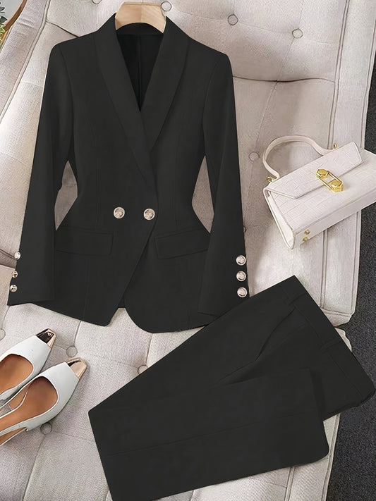 Timeless Ladies 2-Piece Blazer Outfit - OutfitLondon