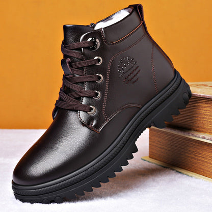 Men's Waterproof Winter Leather Boots