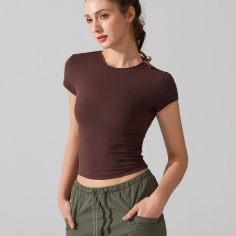 Women's Lightweight Breathable Cotton Yoga T-Shirt