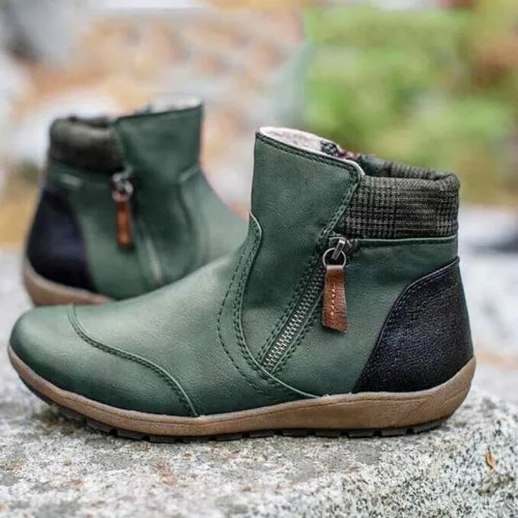 Women's Waterproof Zip-up Ankle Boots