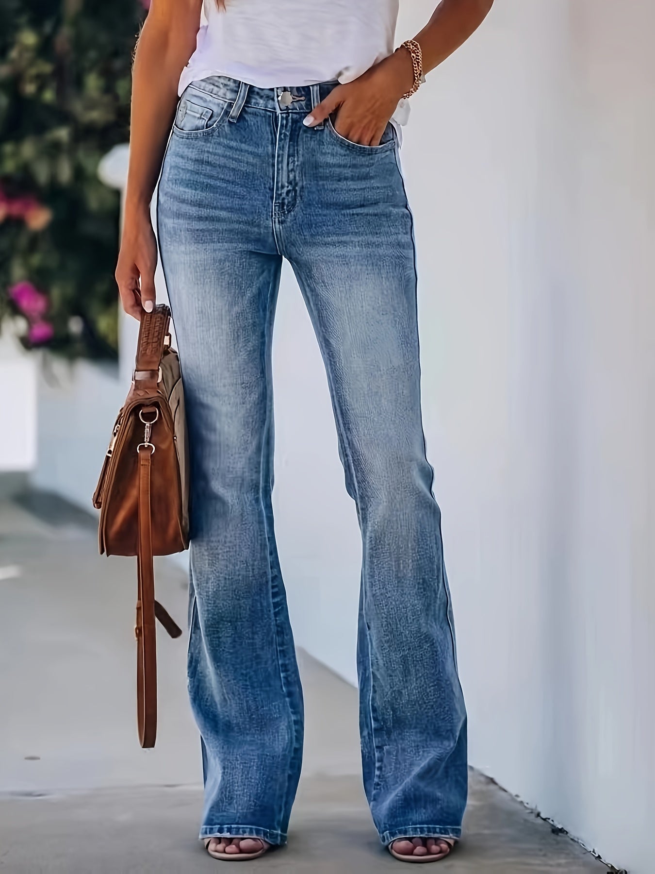 Timeless High-Waist Flare Jeans - OutfitLondon