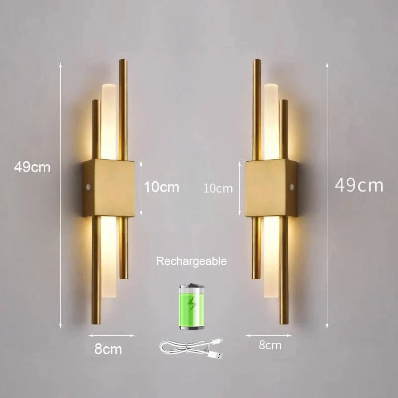 Wireless Battery Powered LED Wall Lamp