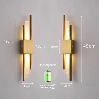 Wireless Battery Powered LED Wall Lamp