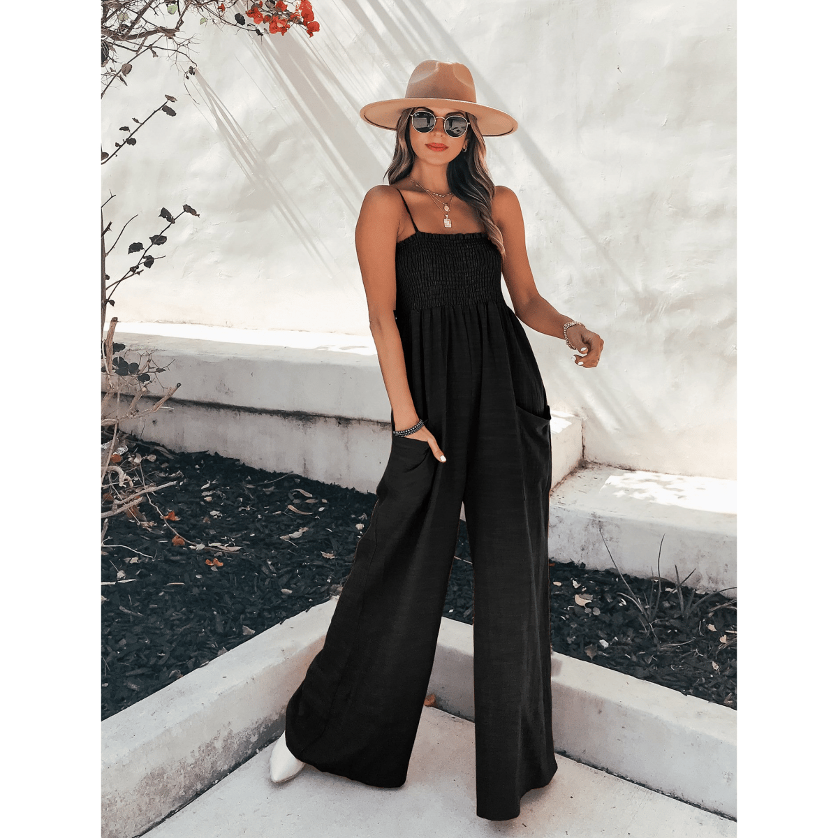 Relaxed Fit Summer Wide Leg Jumpsuit for Women - OutfitLondon