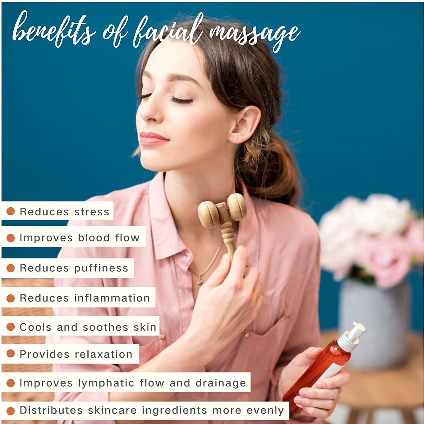 Face Massager Wooden Therapy Slimming Gua Sha Wrinkle Remover Kit