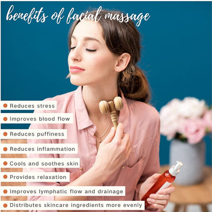 Face Massager Wooden Therapy Slimming Gua Sha Wrinkle Remover Kit