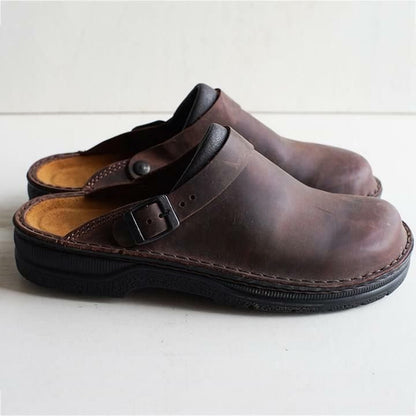 Relief Plantar Fasciitis and Heel Pain Soft Leather Slippers