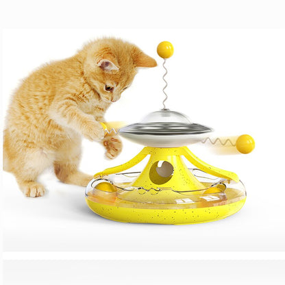 Turntable Cat Toy Puzzle Leakage Food Toy for Cats