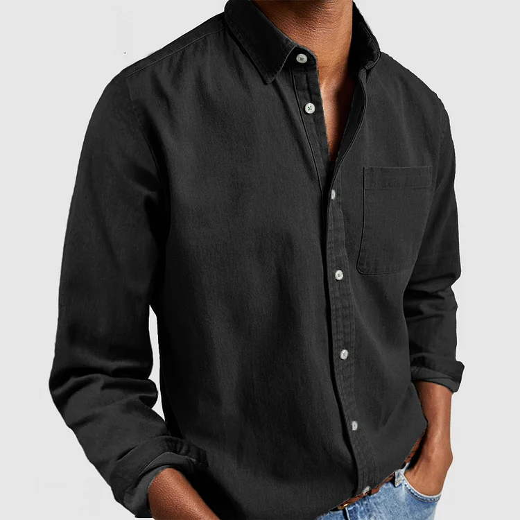 Relaxed Fit Mens Button Down Casual Shirt