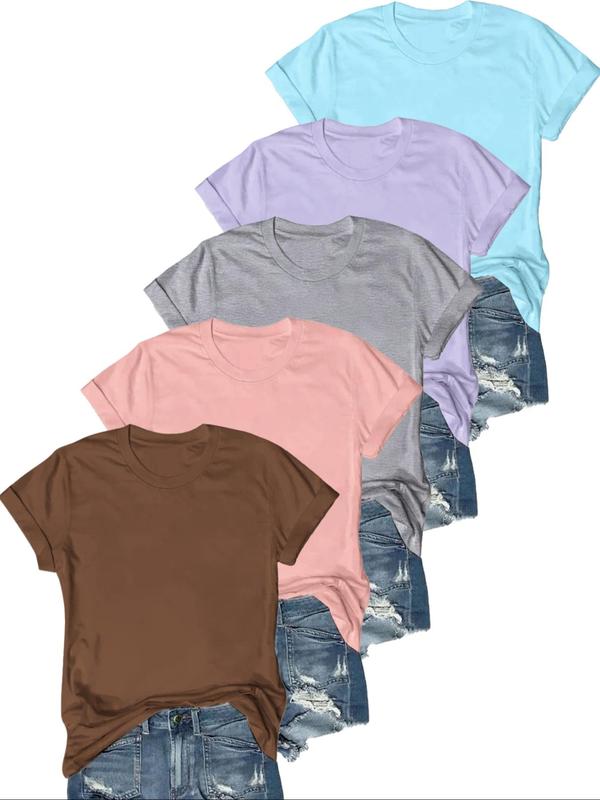 Comfortable Basic T Shirts 5 Pack