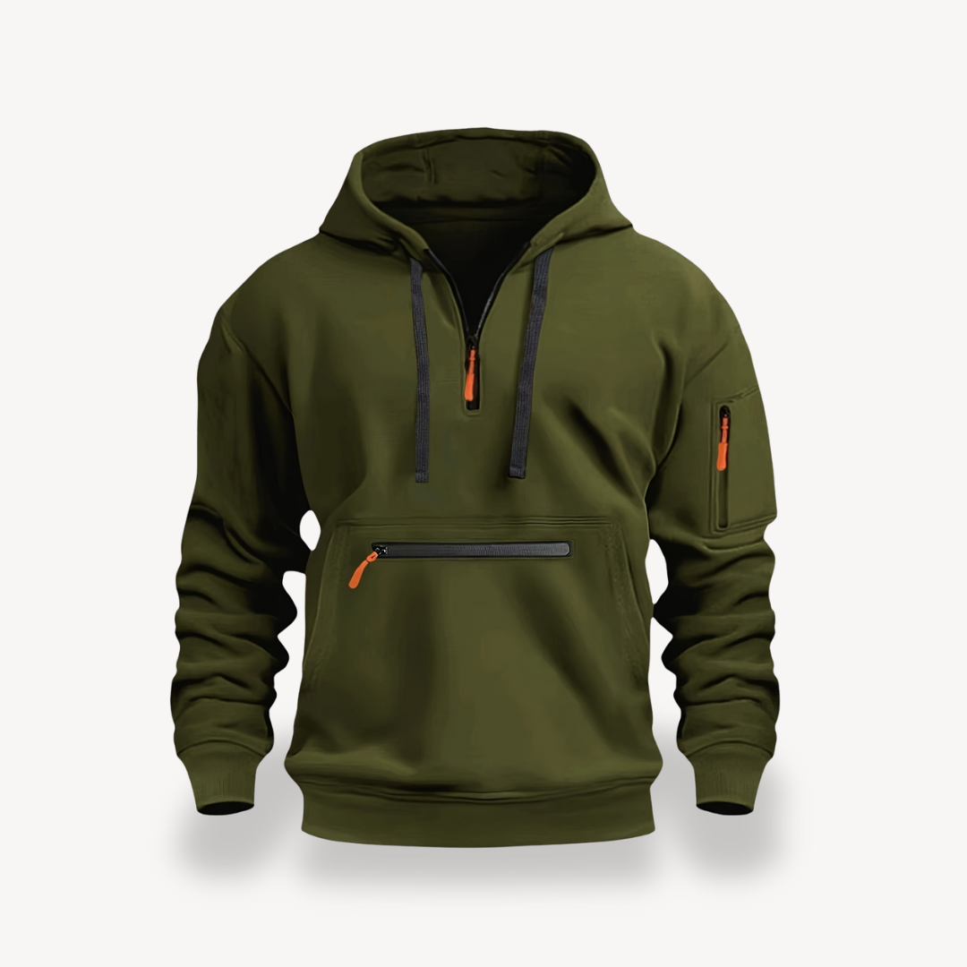 Comfortable Casual Zip Up Hooded Sweatshirt