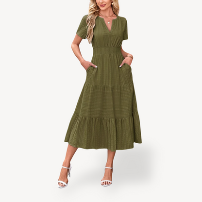 Layered Mid Length Women's Dress