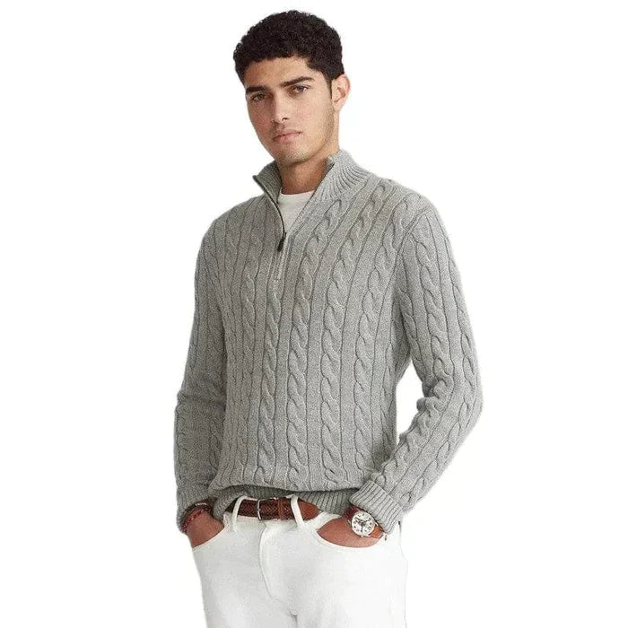 Cozy Mens Thick Knit Pullover Sweater