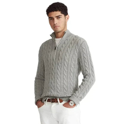 Cozy Mens Thick Knit Pullover Sweater