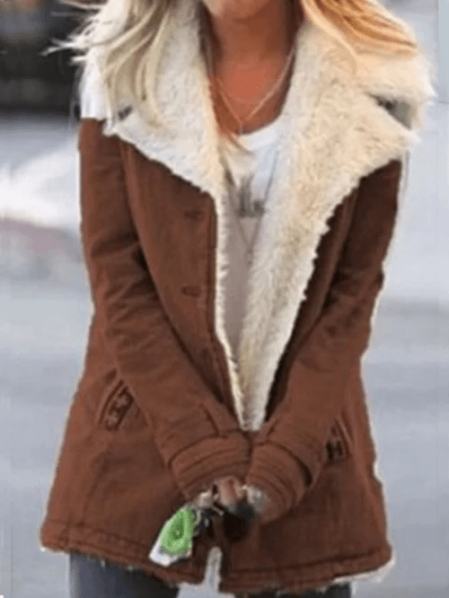 Warm Fleece Lined Winter Coat for Women