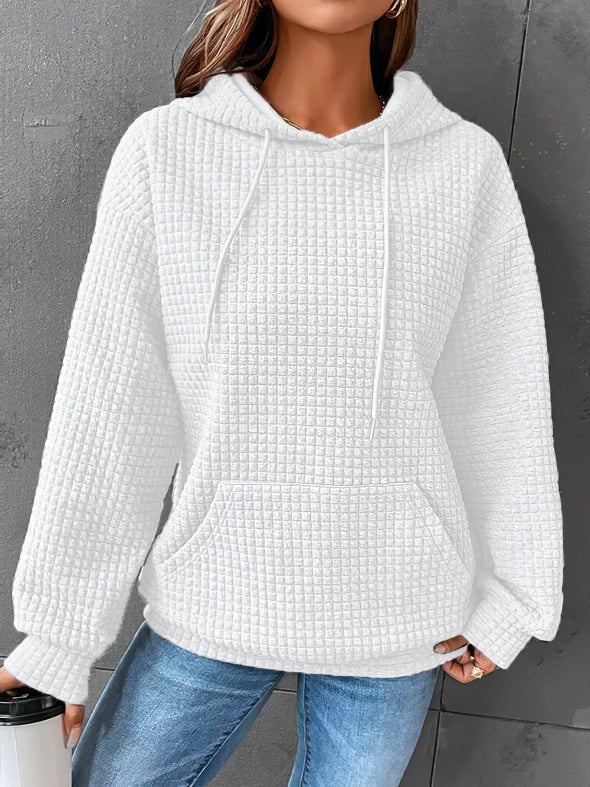 Stylish Quilted Hoodie Coat