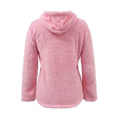 Soft Women's Fuzzy Hooded Sweater