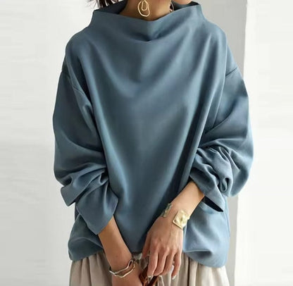 Relaxed Fit Women's Crew Neck Sweater Top