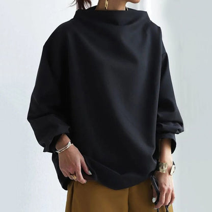 Relaxed Fit Women's Crew Neck Sweater Top