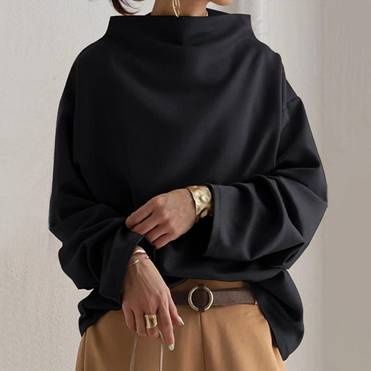 Relaxed Fit Women's Crew Neck Sweater Top - OutfitLondon