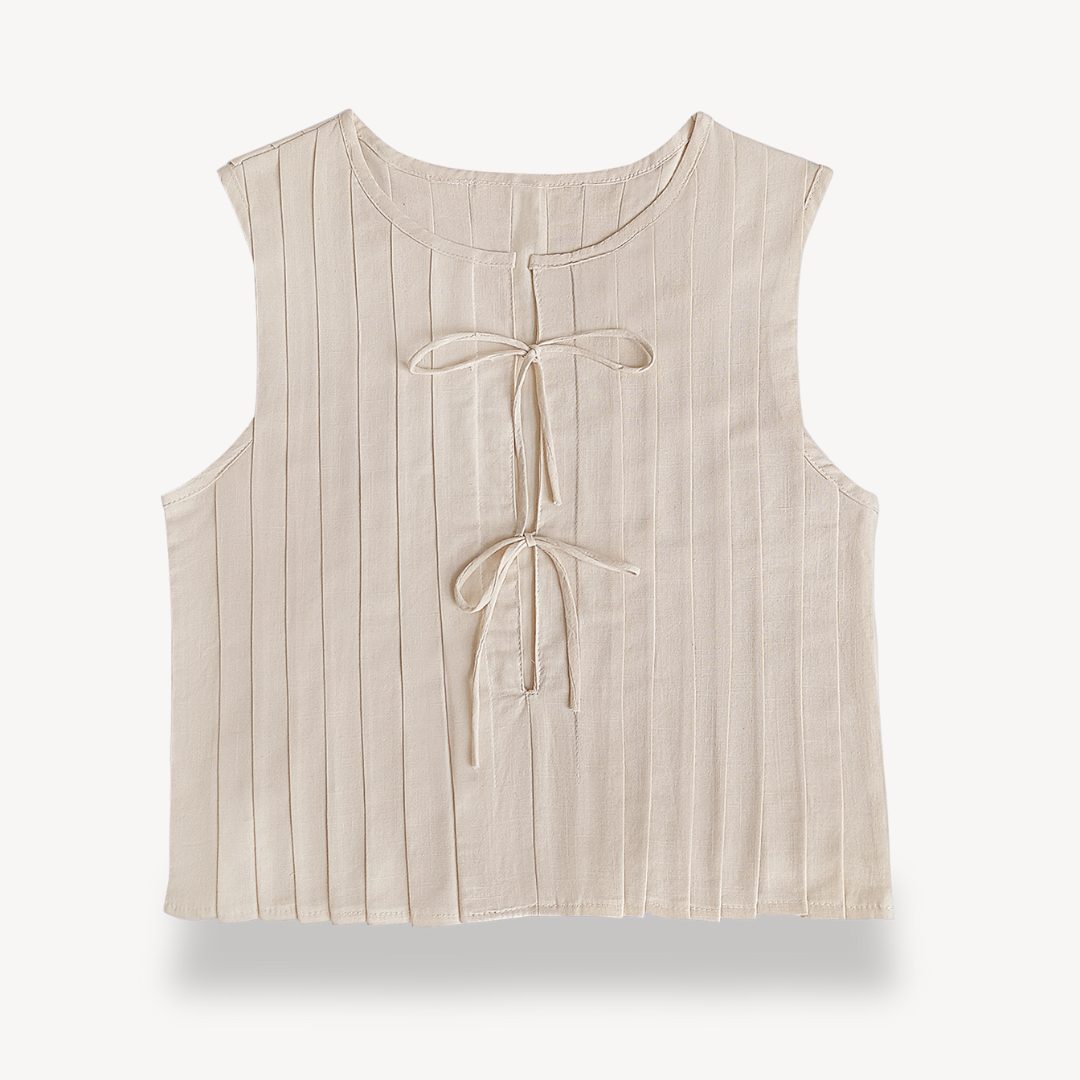 Relaxed Fit Linen Peasant Blouse - OutfitLondon