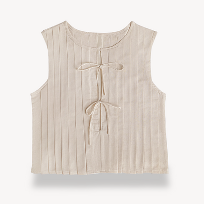 Relaxed Fit Linen Peasant Blouse - OutfitLondon