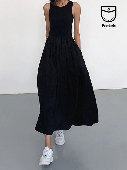 Arianna | Relaxed Fit Crew Neck Maxi Dress