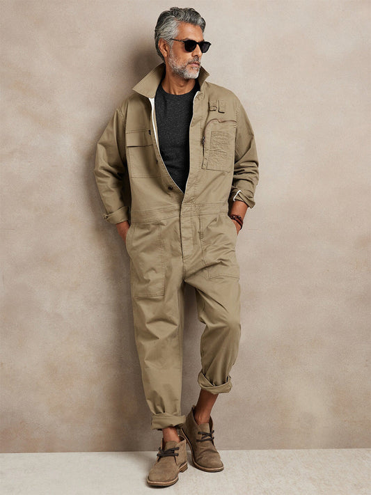 Comfortable Cotton Pilot Jumpsuit - OutfitLondon