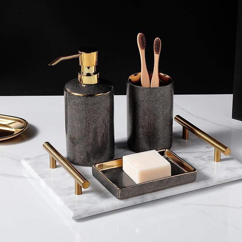 Classic Porcelain Bathroom Essentials Set - OutfitLondon