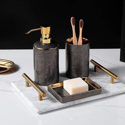 Classic Porcelain Bathroom Essentials Set - OutfitLondon