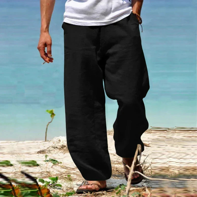 Comfortable Linen Pants for Men - Lightweight Classic Trousers
