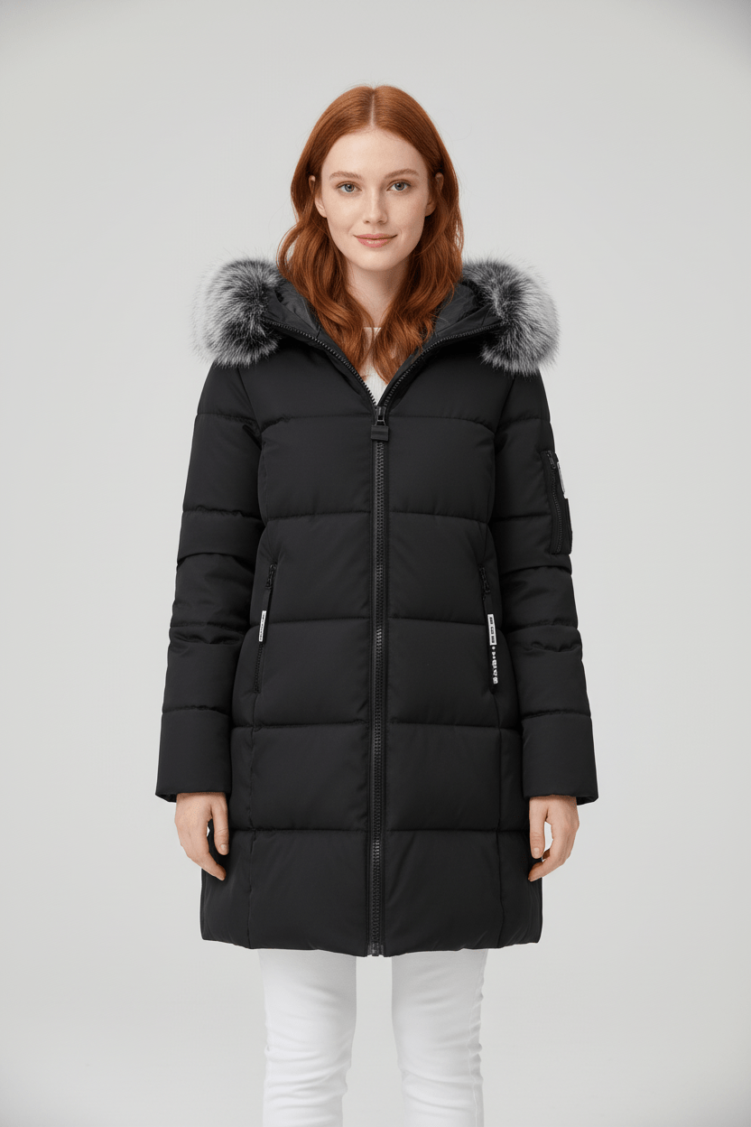 Cozy Ladies Insulated Down Filled Winter Parka Jacket