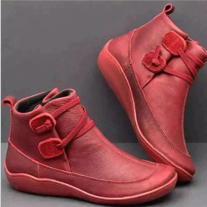 Galaris Women's Orthopedic Mid Boots Buckle Strap