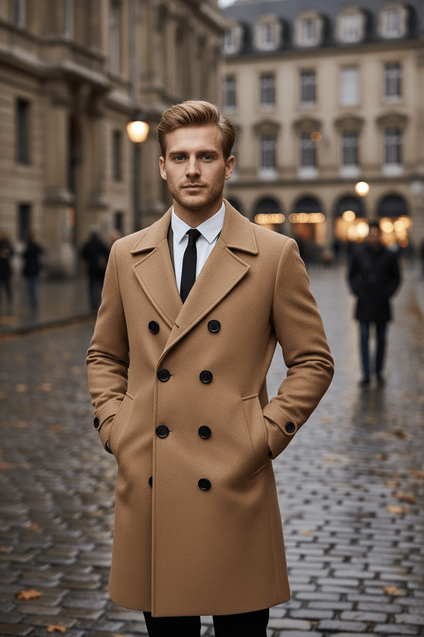 Classic Fit Mens Trench Overcoat