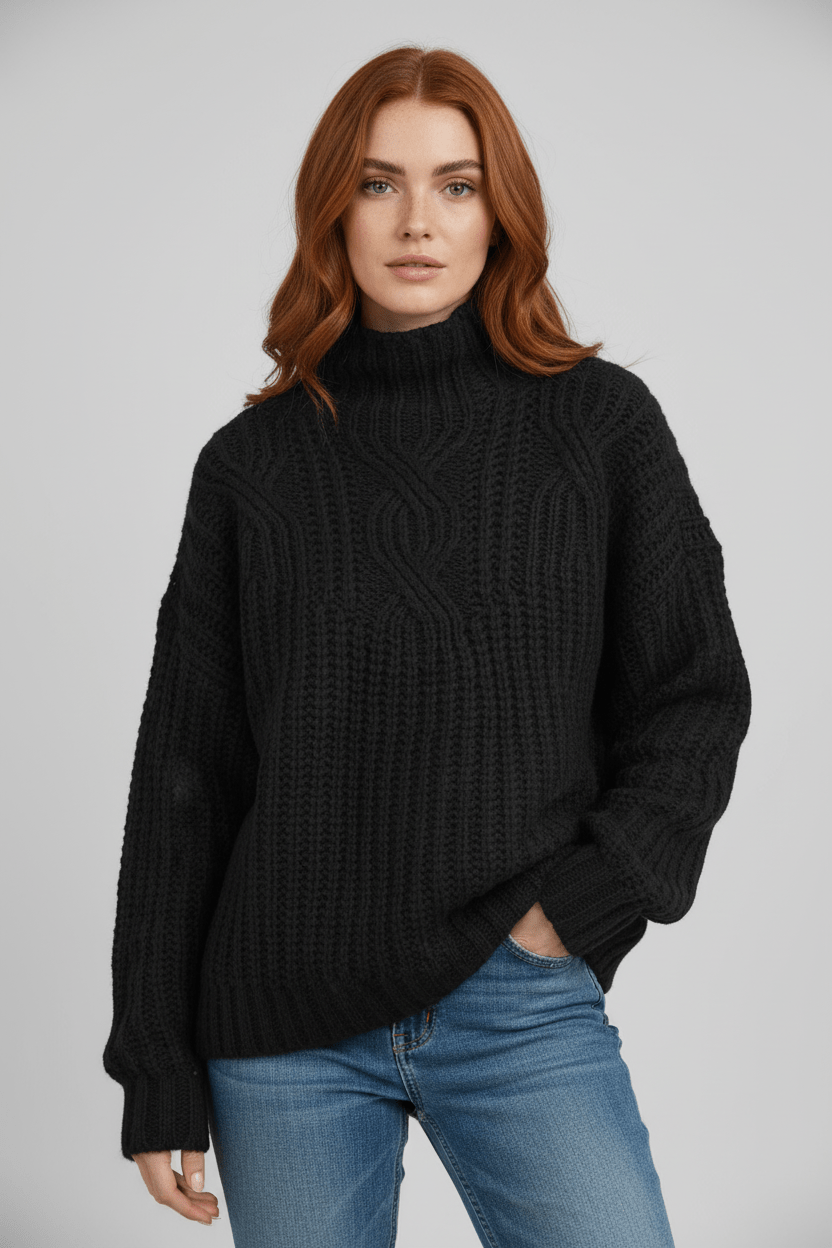 Soft Crew Neck Women's Knit Sweater - OutfitLondon