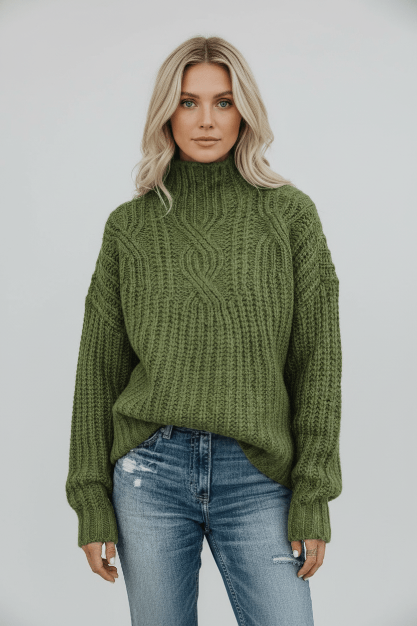 Soft Crew Neck Women's Knit Sweater