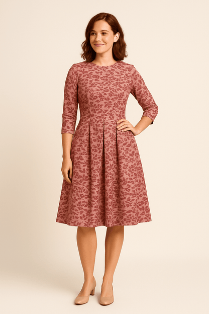 Havienne Women's A-Line Knee-Length Floral Dress