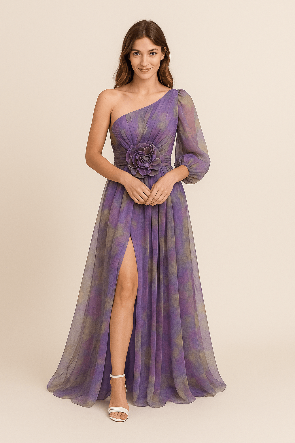 Galiana Women's One Shoulder A-Line Dress - OutfitLondon