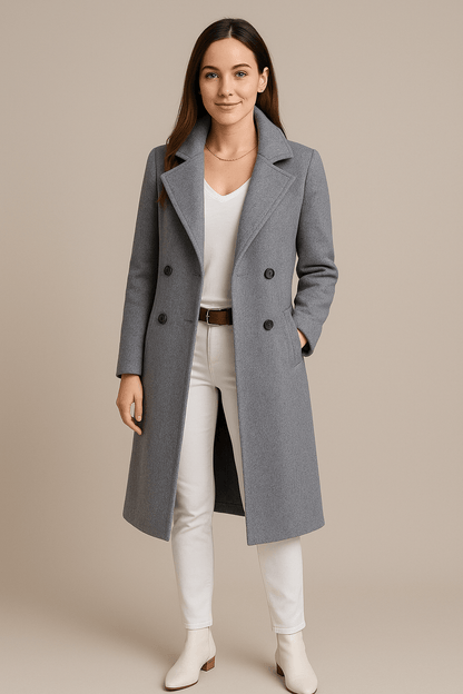 Women's Fleece Trench Coat Mid-Length