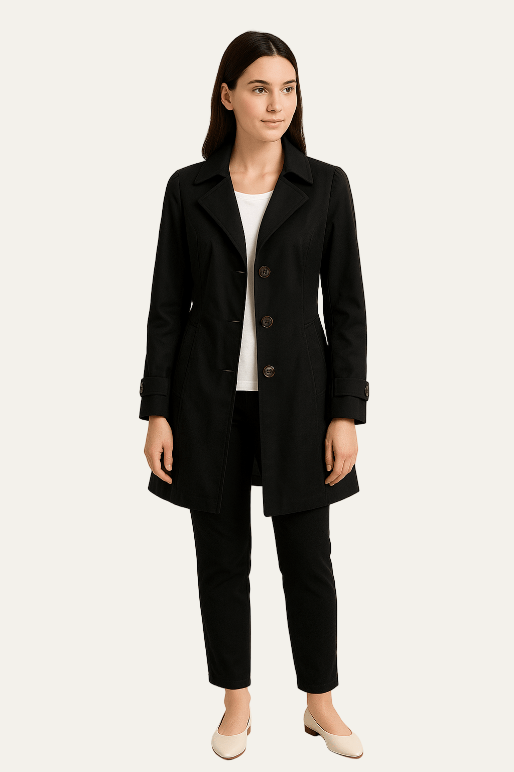 Timeless Double Button Raincoat for Women - OutfitLondon