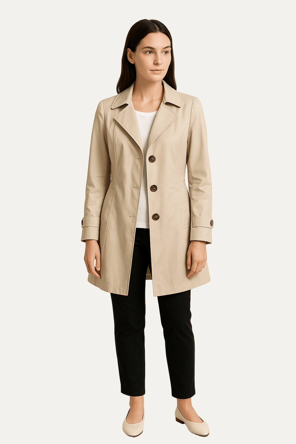Timeless Double Button Raincoat for Women