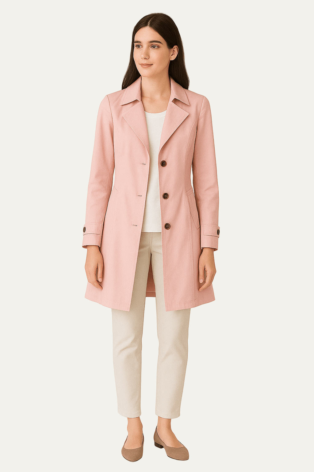 Timeless Double Button Raincoat for Women