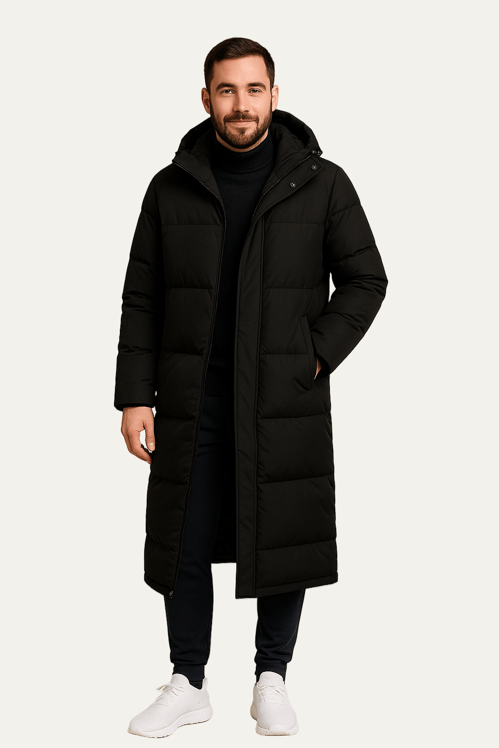 Warm Waterproof Long Down Filled Men's Parka Coat - OutfitLondon