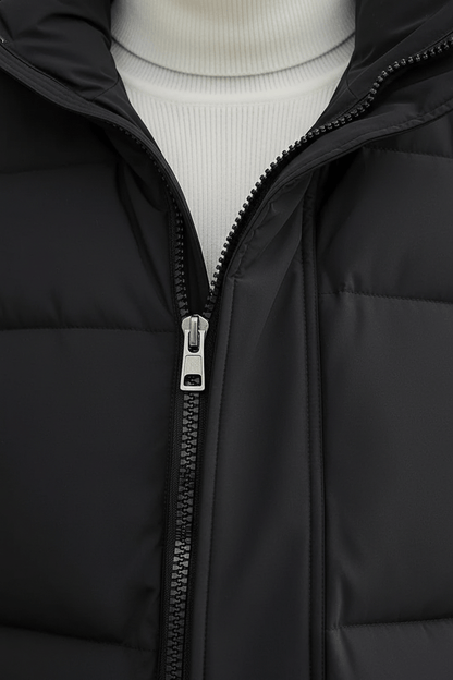 Warm Thick Down Filled Parka Coat Black