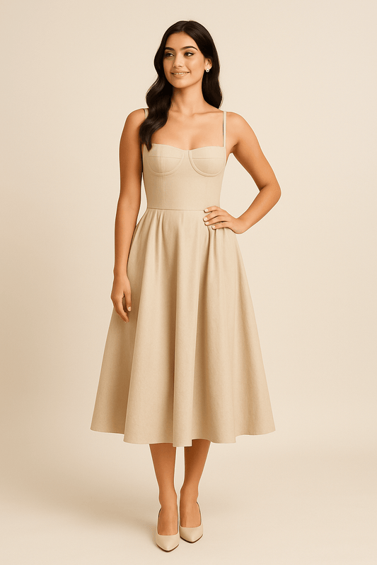 Women's V-Neck Summer Dress - OutfitLondon