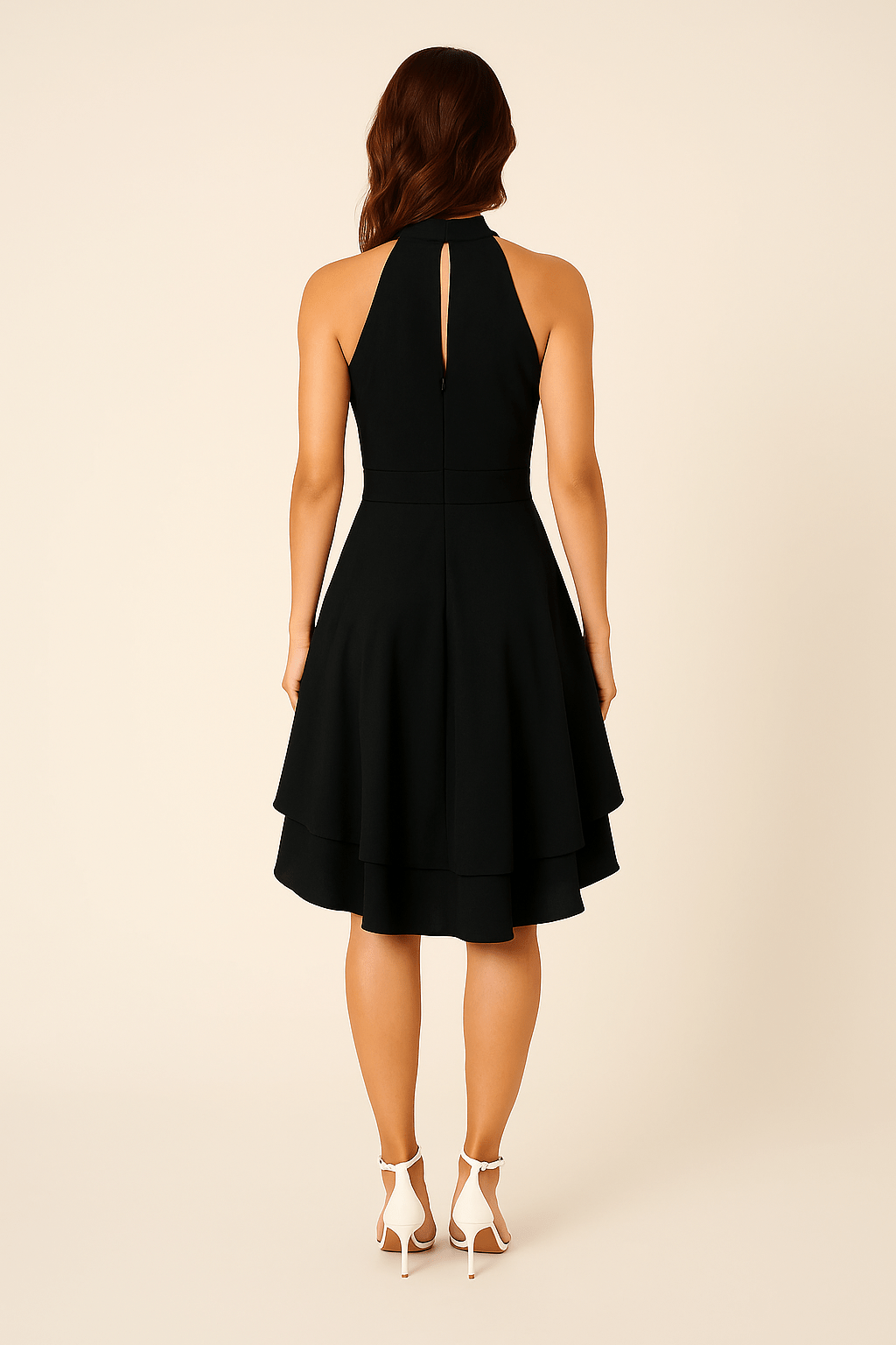 Zyelina Women's Sleeveless Halter Neck Dress