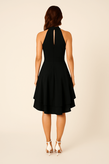 Zyelina Women's Sleeveless Halter Neck Dress