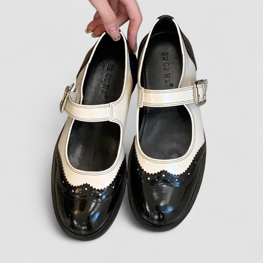 Comfortable Supportive Flat Mary Jane Shoes - OutfitLondon
