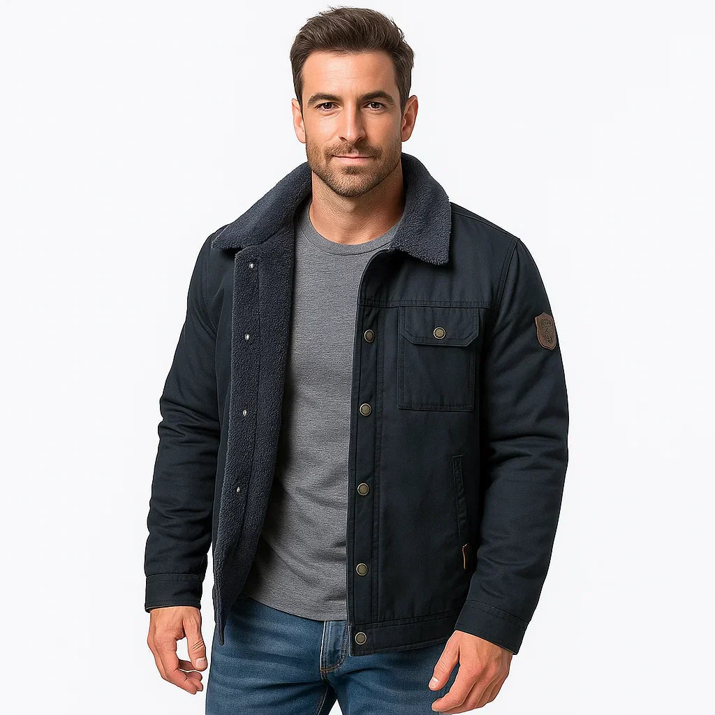 Warm Fleece Lined Mens Casual Jacket - OutfitLondon